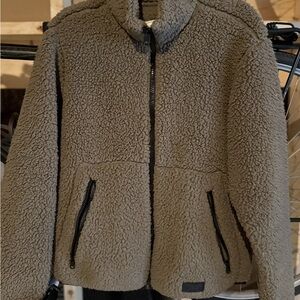 Abercrombie & Fitch Taupe Teddy Jacket